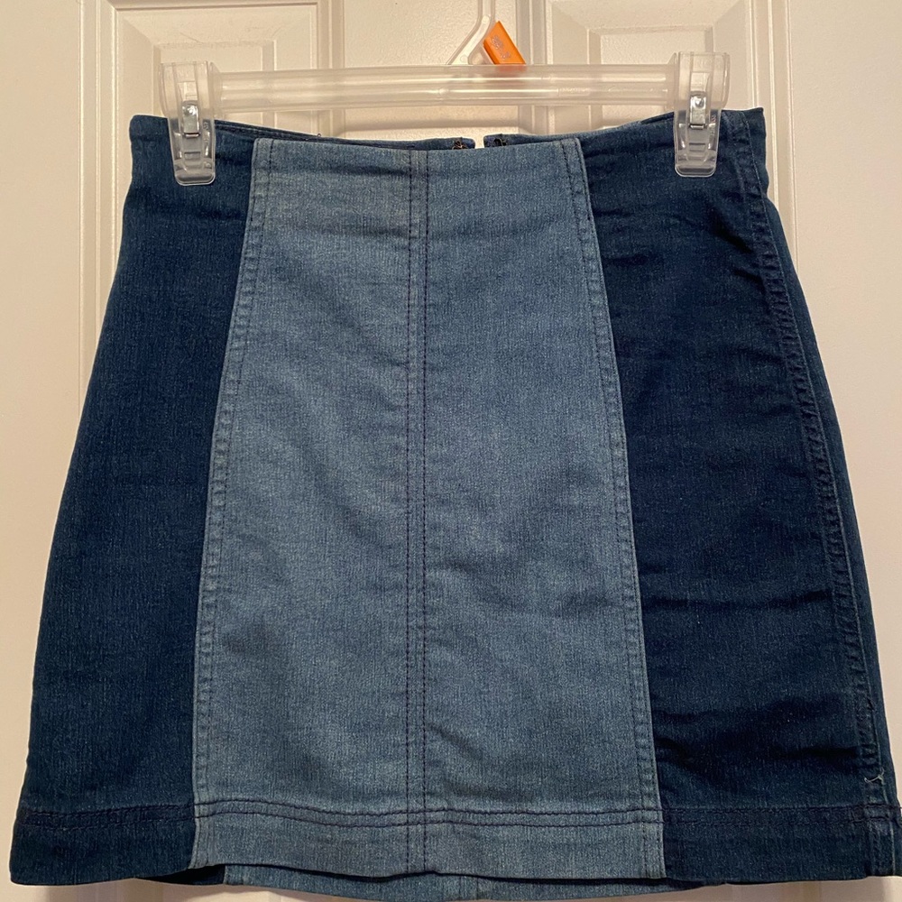 Free People Jean Skirt